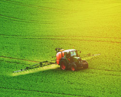 Traktor auf dem Feld